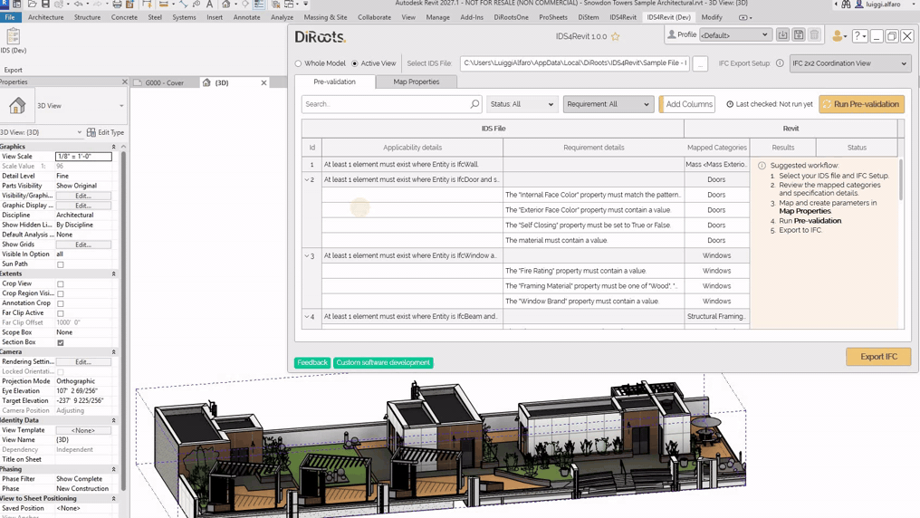 IDS4Revit Expand Collapse Specifications